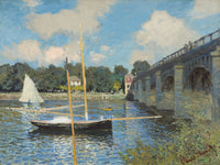 The Bridge at Argenteuil Fine Art Print by Claude Monet showcasing vibrant colors and reflections.