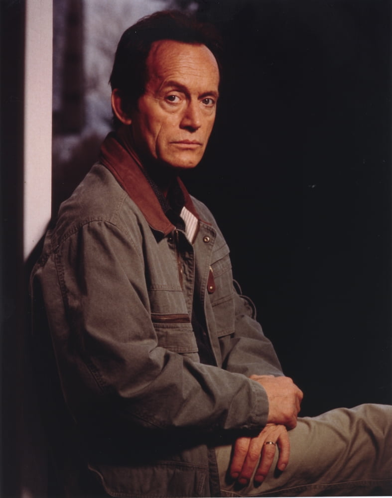 Lance Henriksen posed in jacket photo print