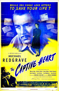 The Captive Heart Movie Masterprint Poster featuring Michael Redgrave and Rachel Kempson.