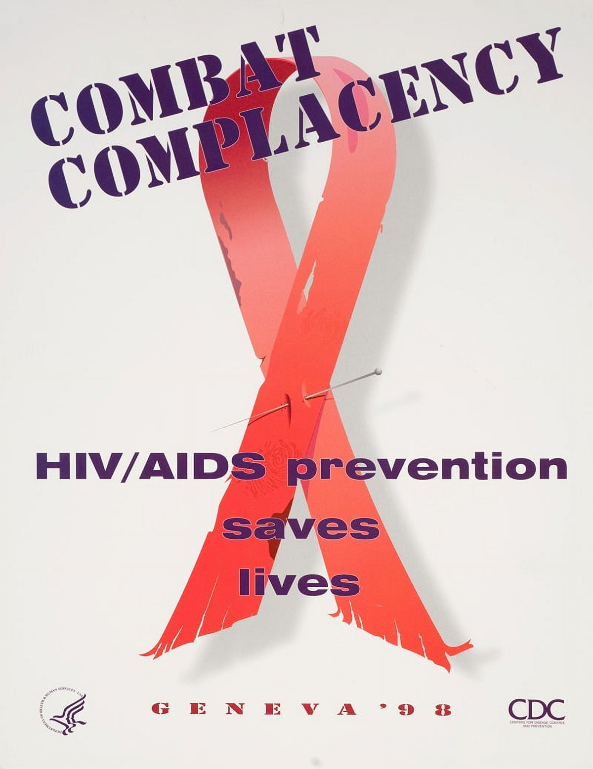Combat Complacency HIV & AIDS Prevention Poster Print by U.S. Department of Health & Human Services