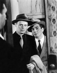 Kiss of Death movie photo print featuring Richard Widmark and Victor Mature from the 1947 film.