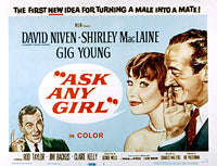 Ask Any Girl movie poster featuring Shirley Maclaine and David Niven, 1959