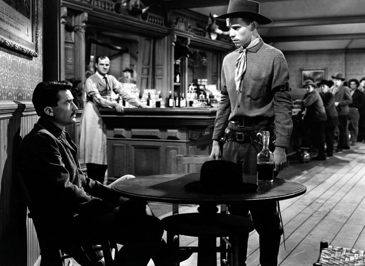 The Gunfighter movie photo print featuring Gregory Peck and Karl Malden.