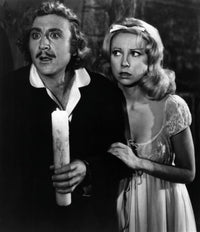 Young Frankenstein photo print featuring Gene Wilder and Teri Garr from the 1974 film.