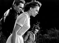 Rebel Without A Cause photo poster print featuring James Dean, Natalie Wood, and Dennis Hopper