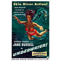 Underwater U.S. Movie Masterprint Poster featuring Jane Russell from 1955