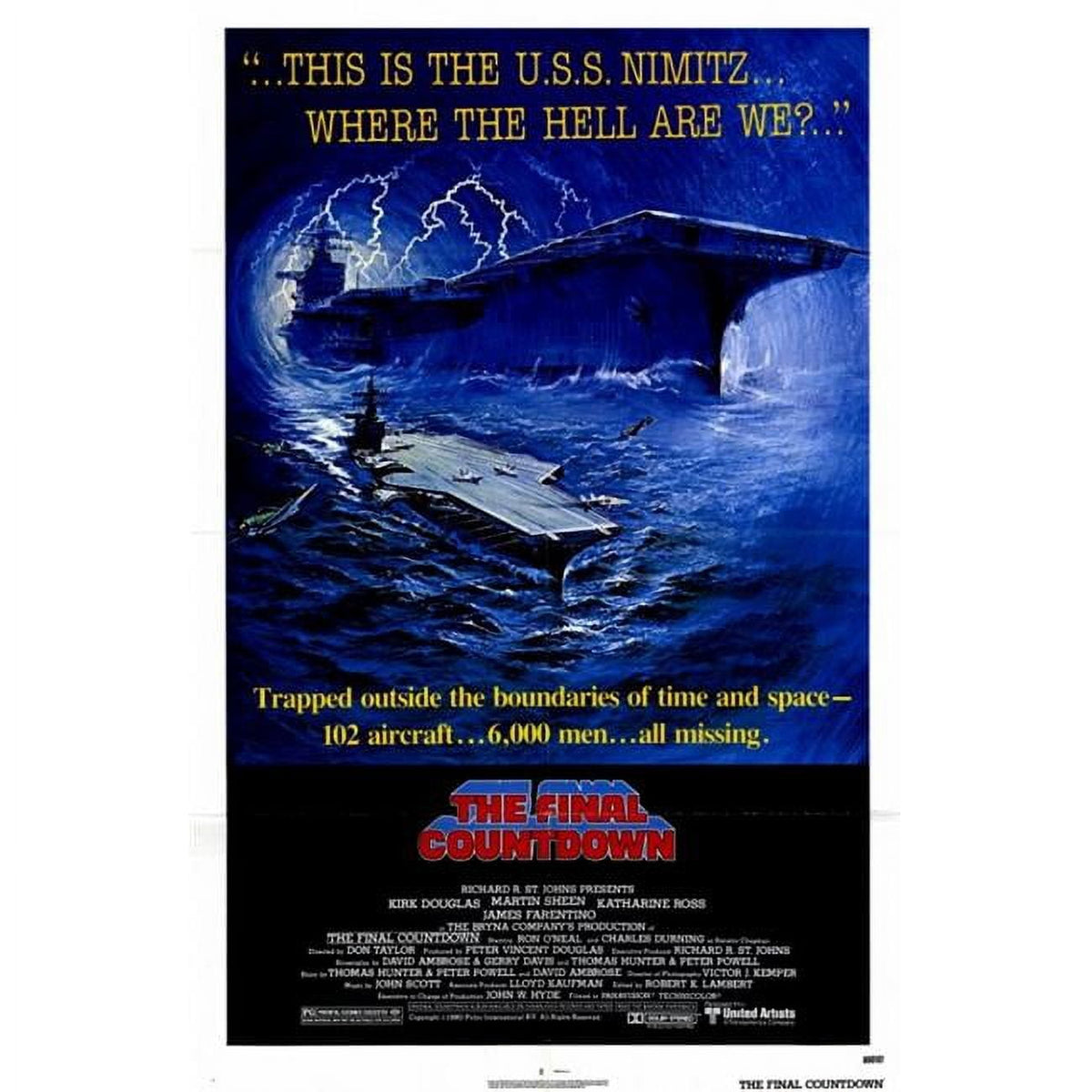 The Final Countdown Movie Poster Print - 27x40 inches.
