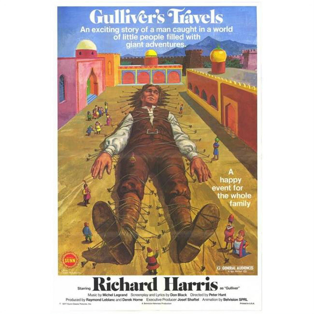 Gulliver's Travels movie poster print in 27x40 size.