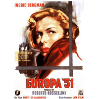 Europa '51 movie masterprint poster featuring Ingrid Bergman, 1952.