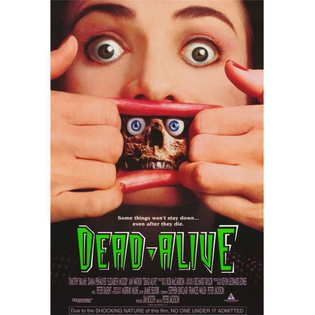 Dead Alive Movie Poster Print - 27x40 inches, high-quality horror film art.