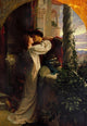 Romeo and Juliet poster print by Frank Dicksee showcasing classic literary art.