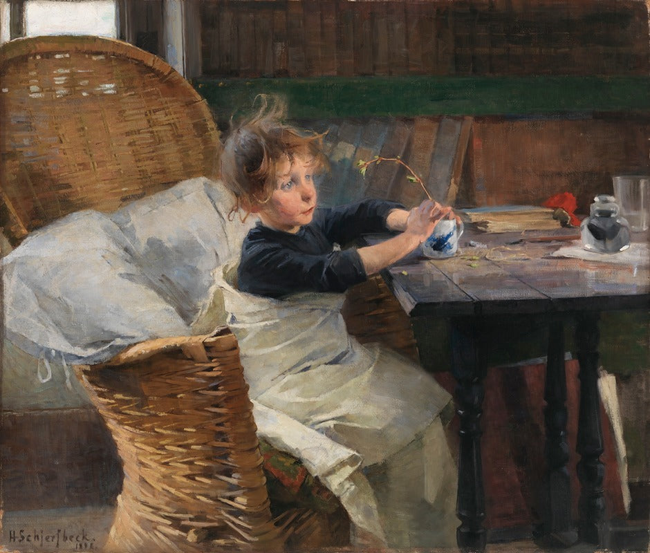 The Convalescent art print by Helene Schjerfbeck showcasing a serene recovery scene.