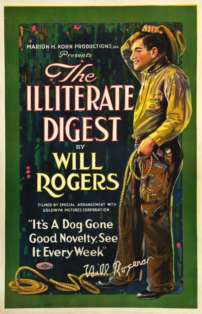 The Illiterate Digest 1924 movie masterprint poster print, 11x17.