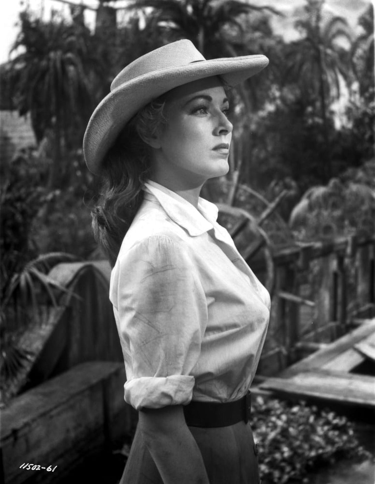 Eleanor Parker wearing a stylish hat - classic Hollywood photo print.