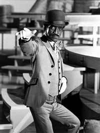Sammy Davis Jr. photo print in a bowler hat and suit.