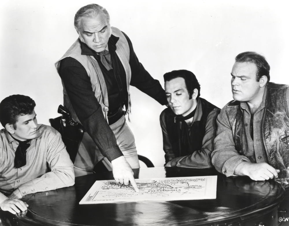Promotional photo print of the cast of Bonanza, available in multiple sizes.