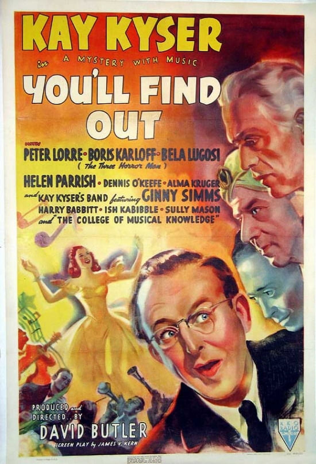 You'll Find Out movie poster 11x17 print for film enthusiasts.