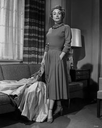 Classic portrait photo print of Joan Crawford in a tunic dress