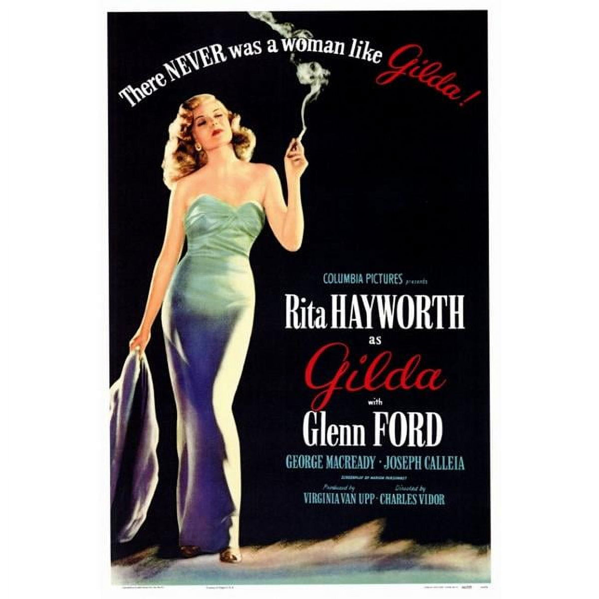 Gilda Movie Poster Print featuring classic film art in 27x40 size.