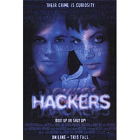 Hackers Movie Poster in 11x17 size, vibrant colors capturing classic 90s hacker culture.