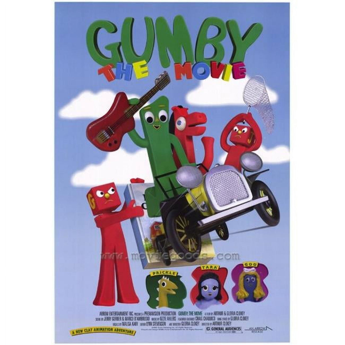 Gumby Movie Poster Print showcasing classic animation art in vibrant colors.