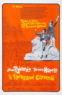 A Thousand Clowns Movie Poster Print featuring Jason Robards and Barbara Harris.