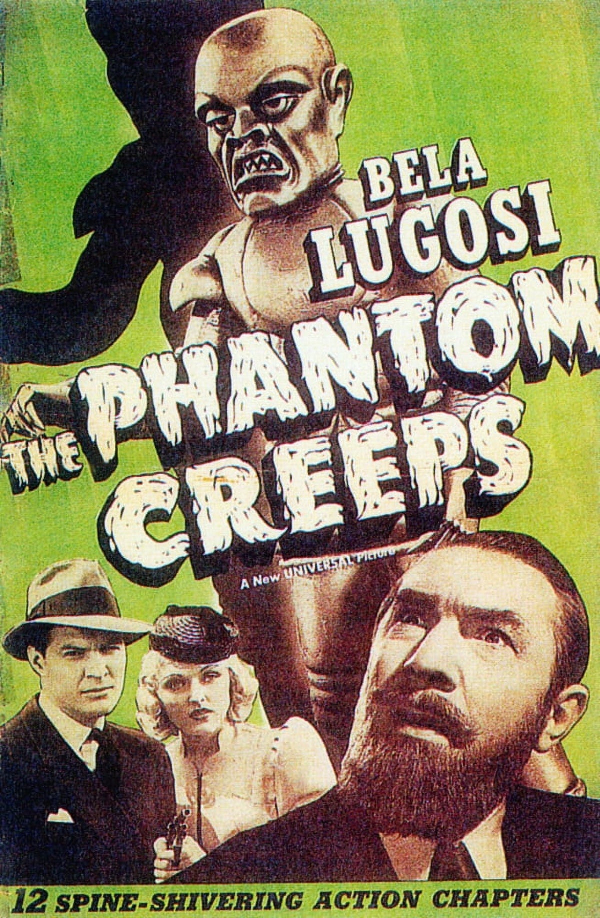 The Phantom Creeps 1939 movie poster featuring Bela Lugosi