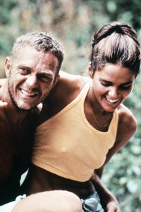 Ali MacGraw and Steve McQueen outdoor photo print