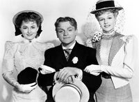 The Strawberry Blonde movie poster print featuring Olivia De Havilland, James Cagney, and Rita Hayworth.