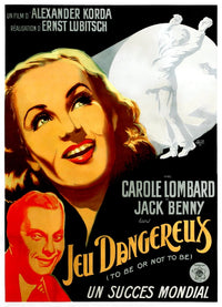 To Be Or Not To Be movie poster print featuring Jack Benny and Carole Lombard