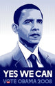 Barack Obama Yes We Can Campaign Poster 11x17