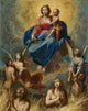 Madonna and Child with Souls in Purgatory poster print by Antonio De Bellis