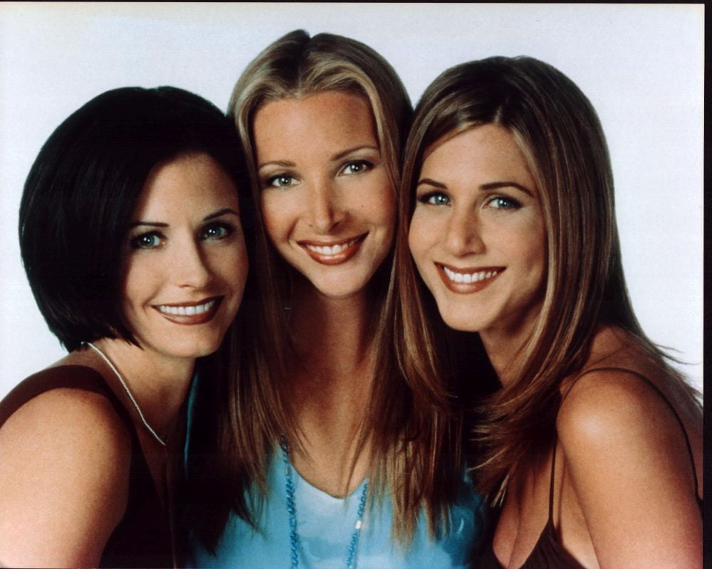 Photo print of Courteney Cox, Lisa Kudrow, and Jennifer Aniston from Friends TV show