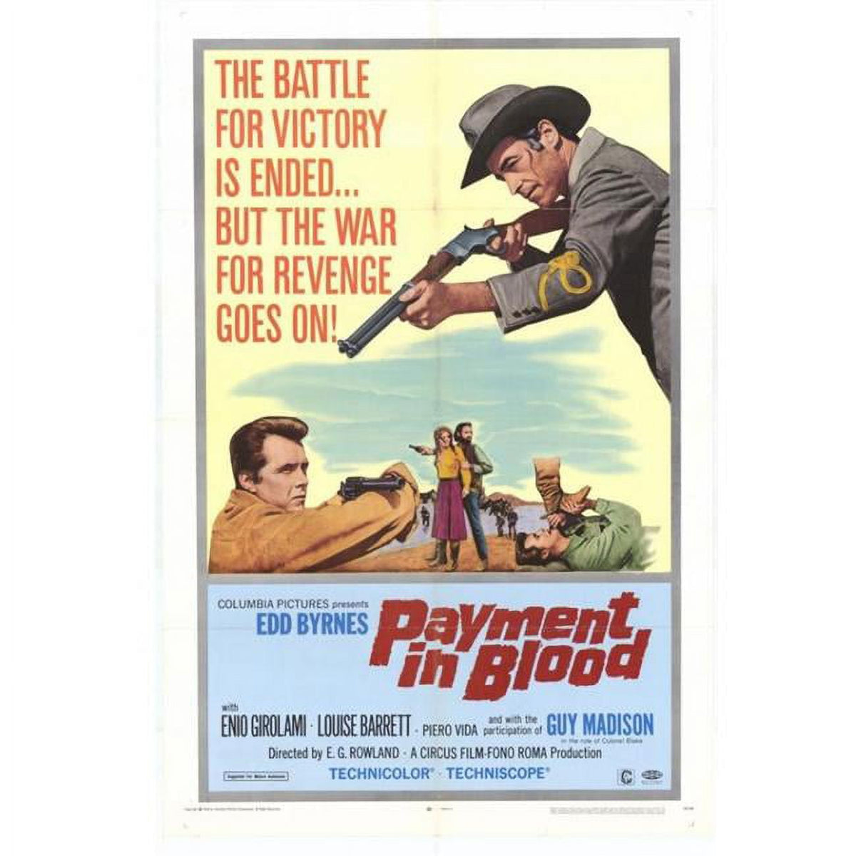 Payment in Blood Movie Poster Print 27x40