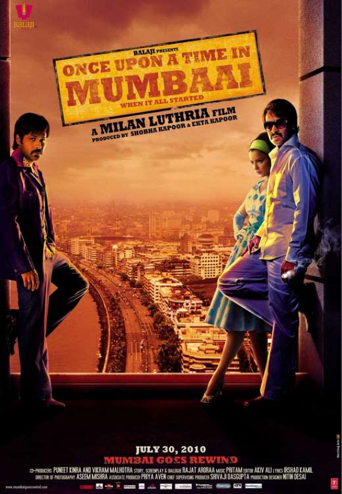 Once Upon a Time in Mumbai movie poster, 11x17 inches.