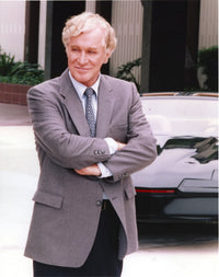 Knight Rider in Formal Suit Photo Print showcasing classic television nostalgia.