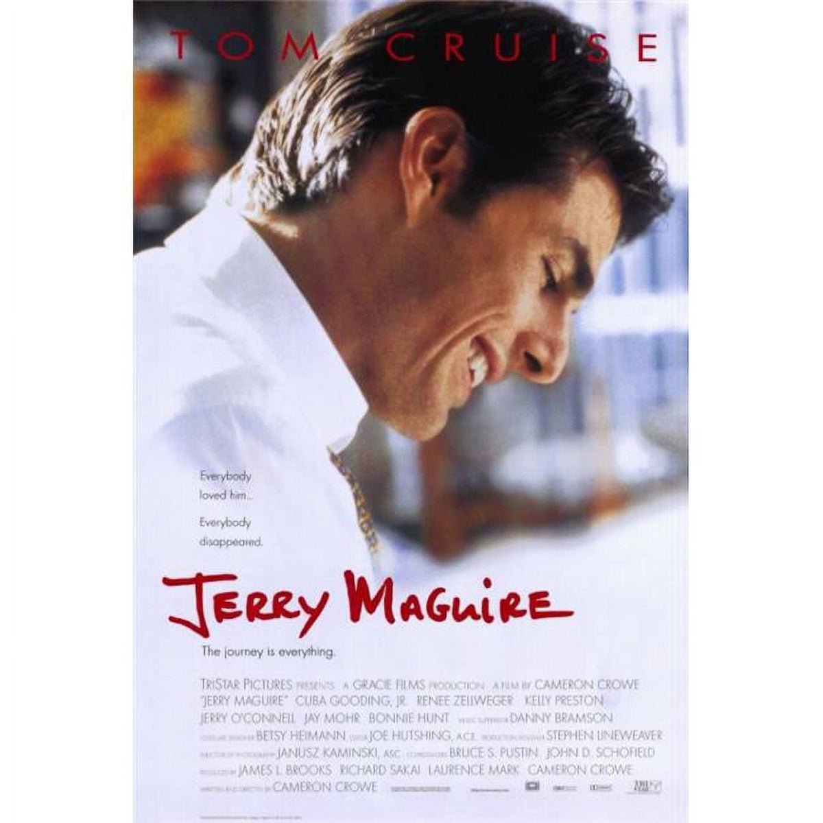 Jerry Maguire Movie Poster Print featuring iconic imagery and quotes.