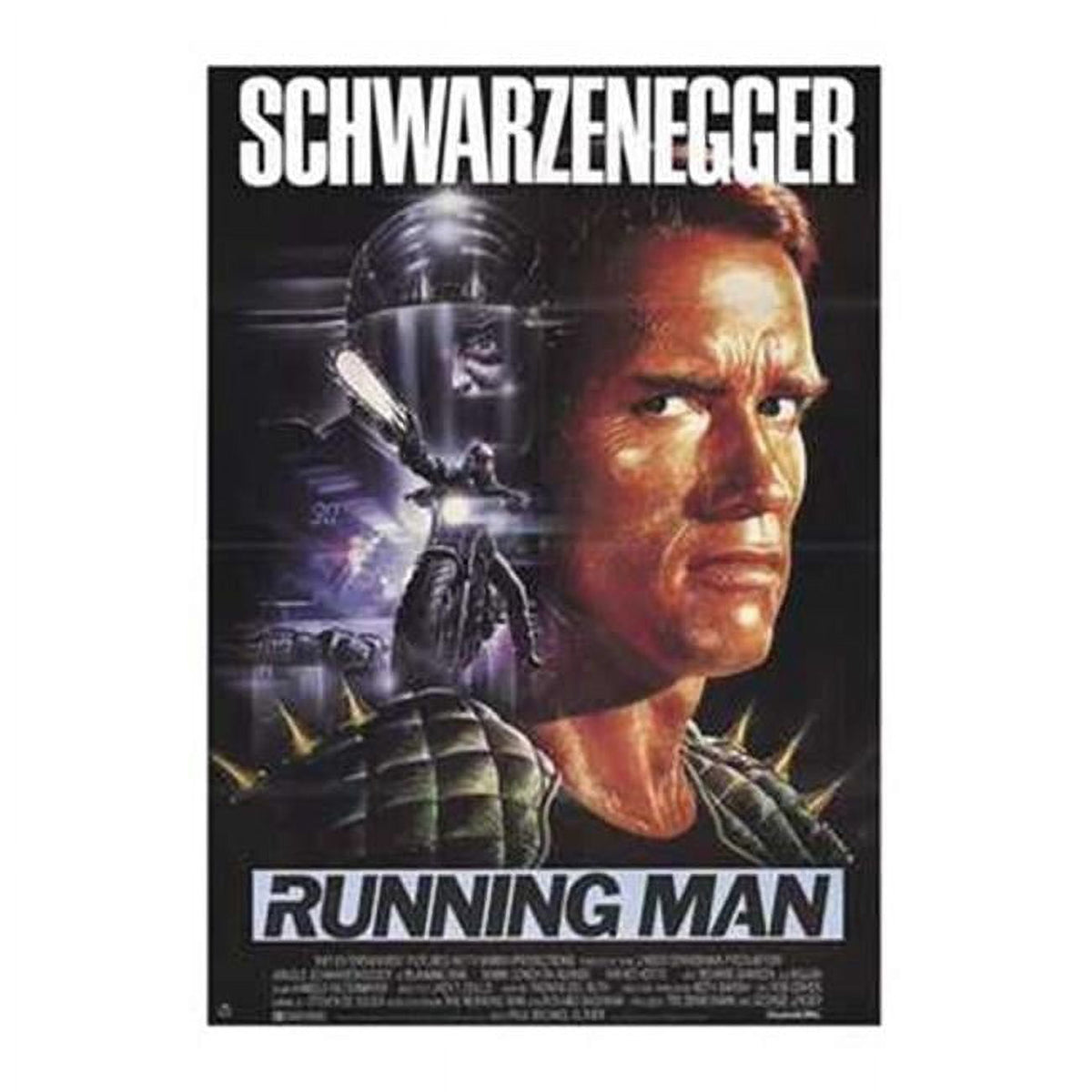The Running Man Movie Poster 11x17 print featuring dystopian action imagery.