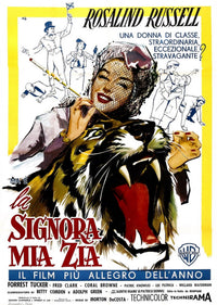 Auntie Mame movie masterprint poster featuring Rosalind Russell, 1958.