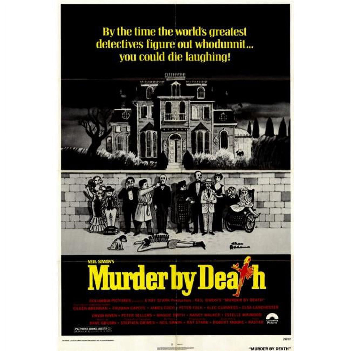 Murder by Death Movie Poster Print 27x40 - Classic Comedy Artwork