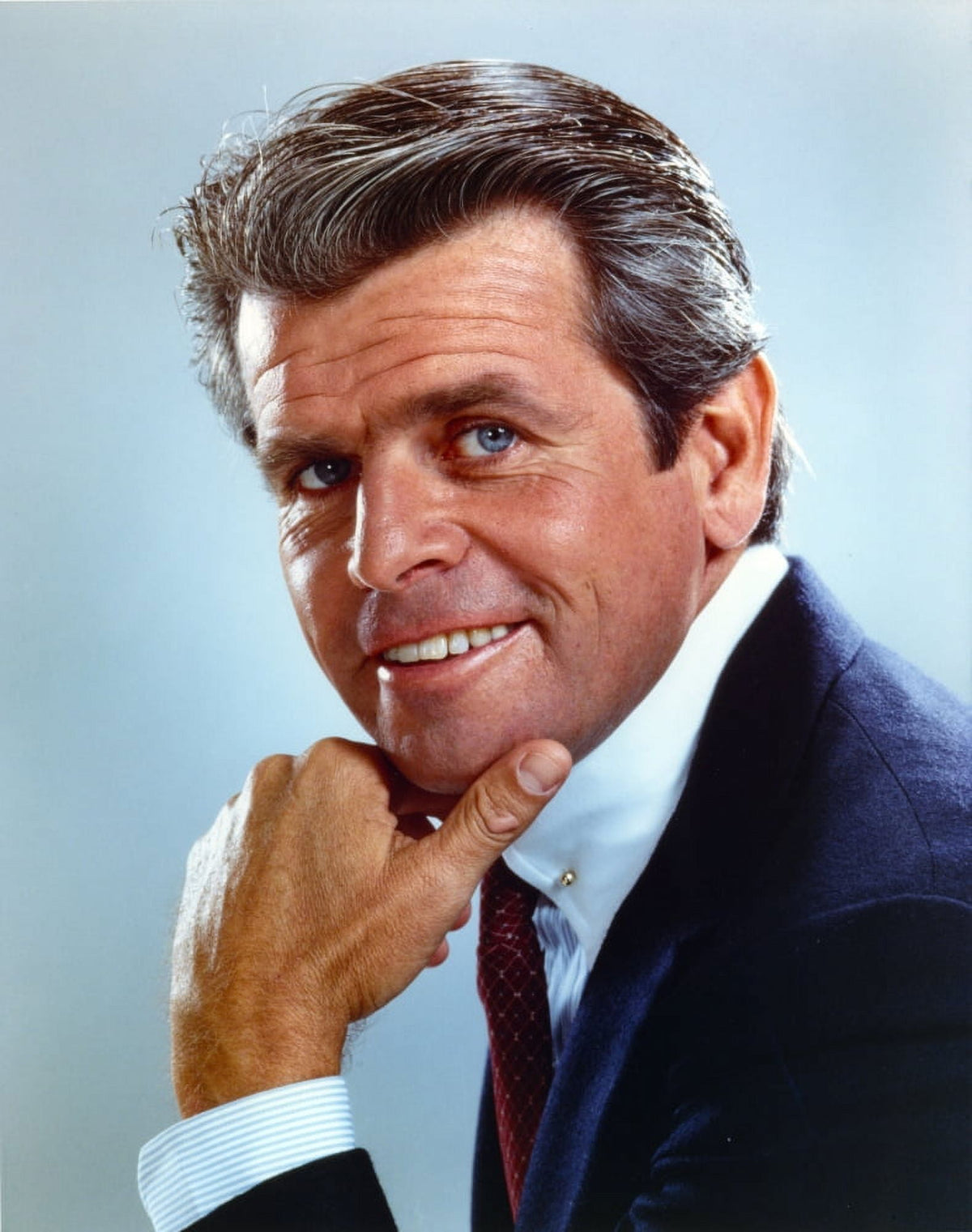William Devane posed in a stylish black suit photo print.