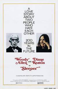 Sleeper movie masterprint poster featuring Woody Allen and Diane Keaton