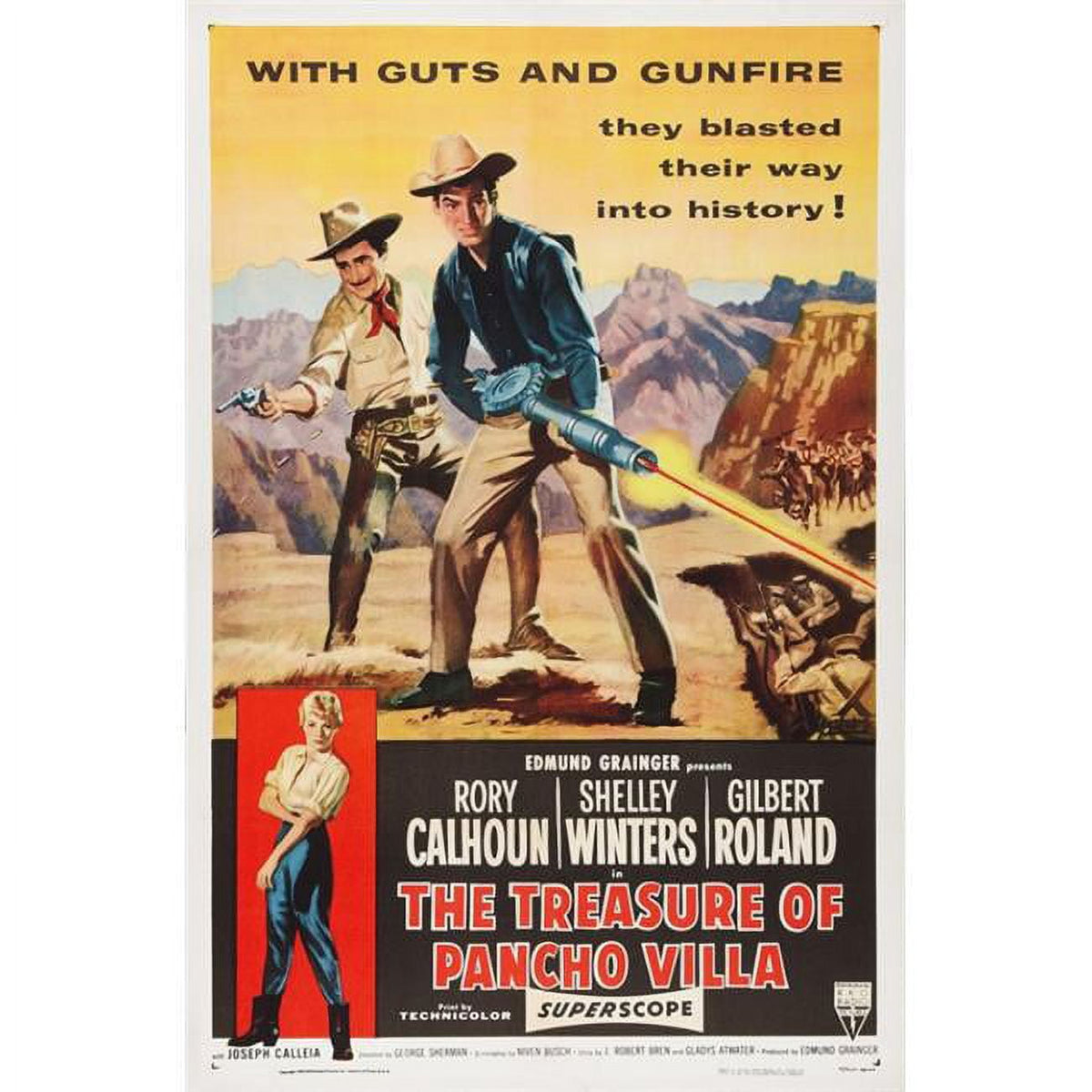 The Treasure of Pancho Villa Movie Poster Print 27x40