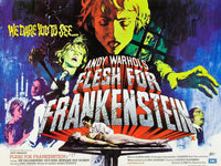 Flesh For Frankenstein Movie Masterprint Poster featuring iconic characters from the 1973 film.