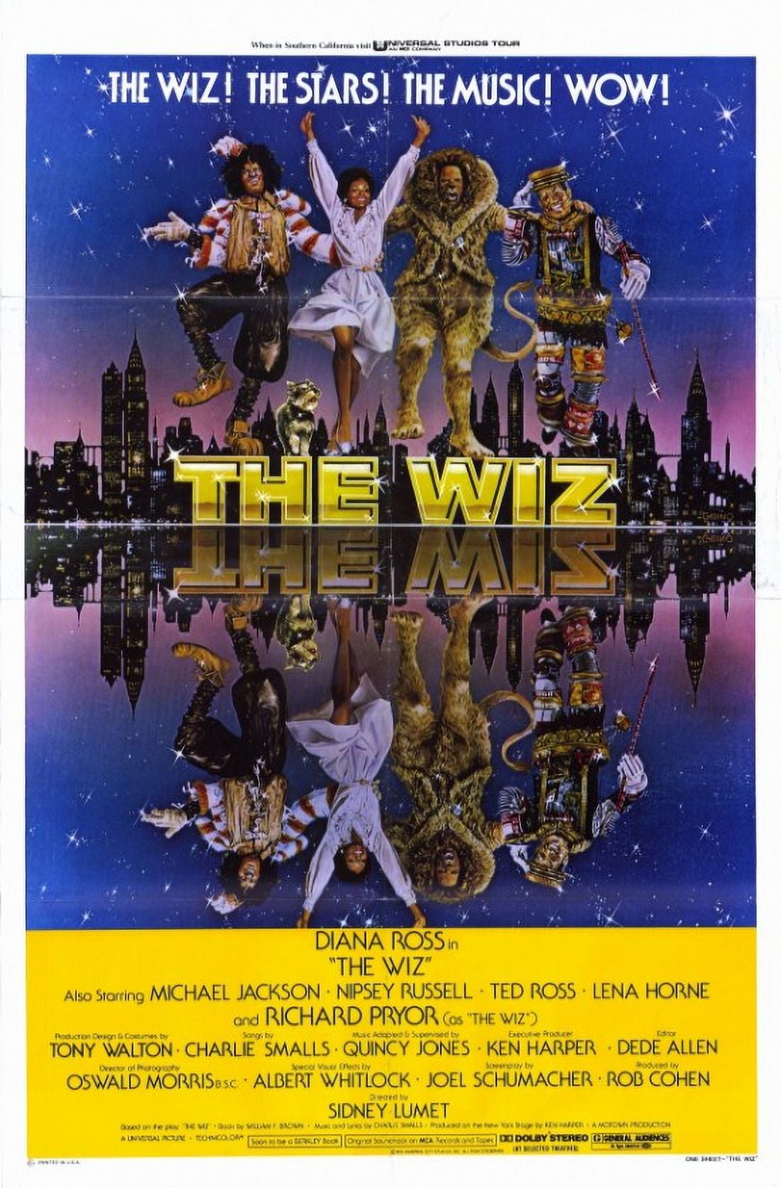 The Wiz Movie Poster 11x17 Print featuring vibrant colors and iconic imagery.
