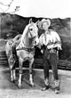 Roy Rogers in cowboy costume with horse photo print.