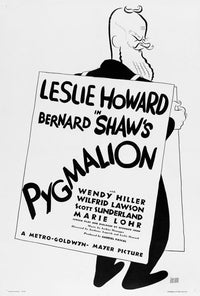 Pygmalion Movie Masterprint Poster featuring classic film art by George Bernard Shaw.