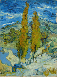 Two Poplars in the Alpilles near Saint-Rémy art print by Vincent van Gogh