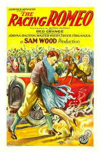 The Racing Romeo movie poster featuring Harold 'Red' Grange and Jobyna Ralston.