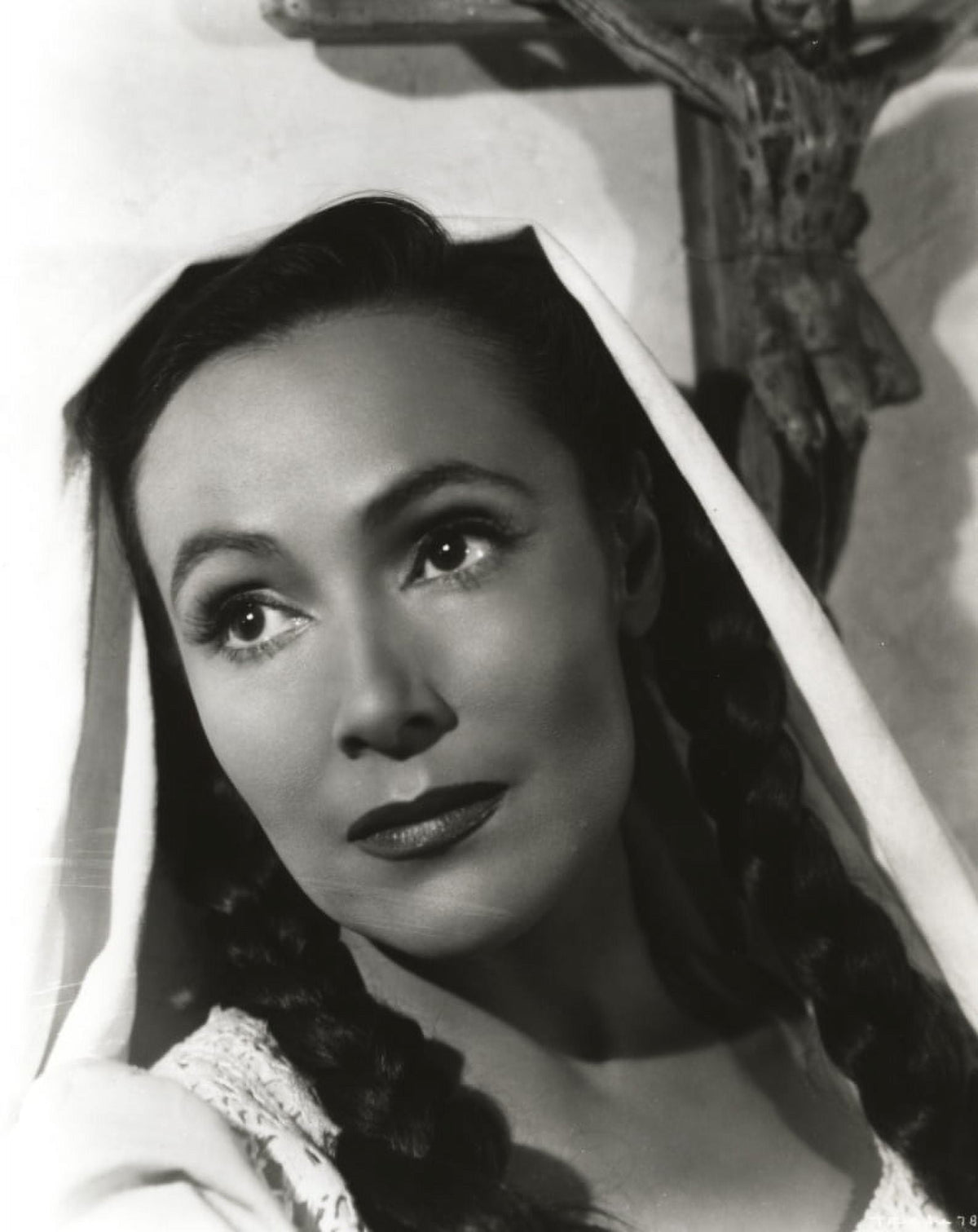 Dolores Del Rio portrait in nun uniform photo print.